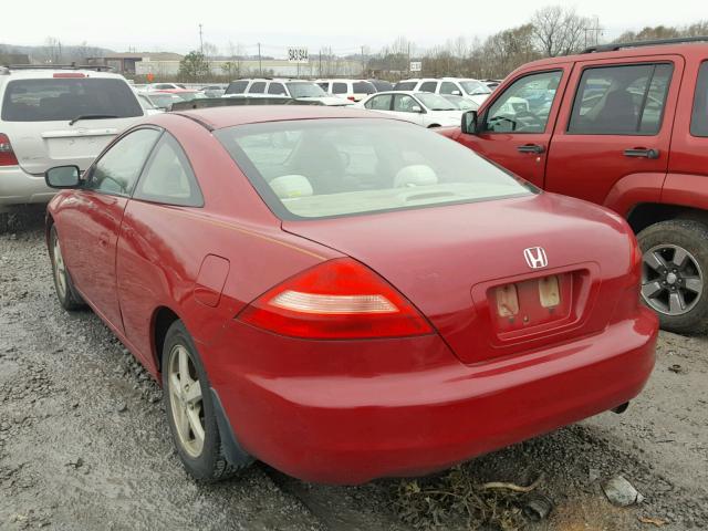 1HGCM72524A022568 - 2004 HONDA ACCORD EX RED photo 3