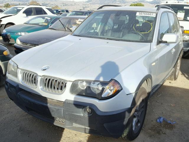 WBXPA73474WB22348 - 2004 BMW X3 2.5I SILVER photo 2