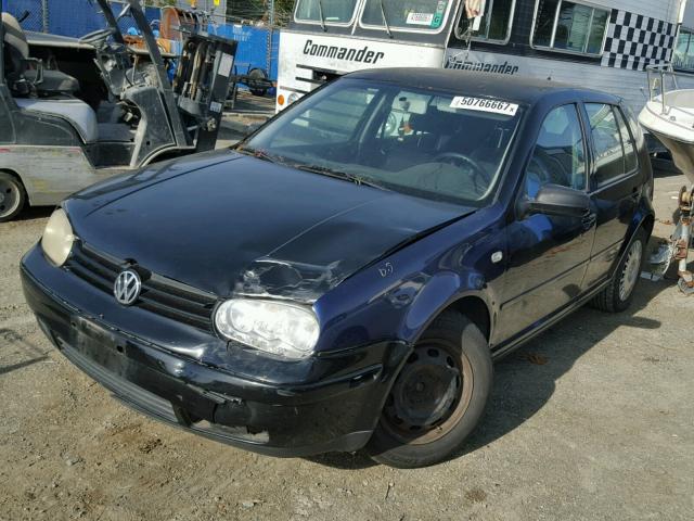 9BWGT21J614011707 - 2001 VOLKSWAGEN GOLF GLS BLACK photo 2