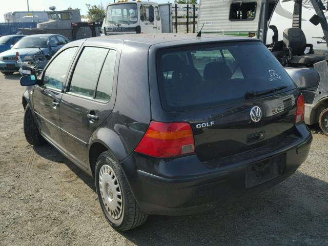 9BWGT21J614011707 - 2001 VOLKSWAGEN GOLF GLS BLACK photo 3