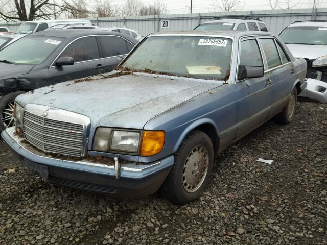 WDBCA35E3MA588815 - 1991 MERCEDES-BENZ 420 SEL BLUE photo 2