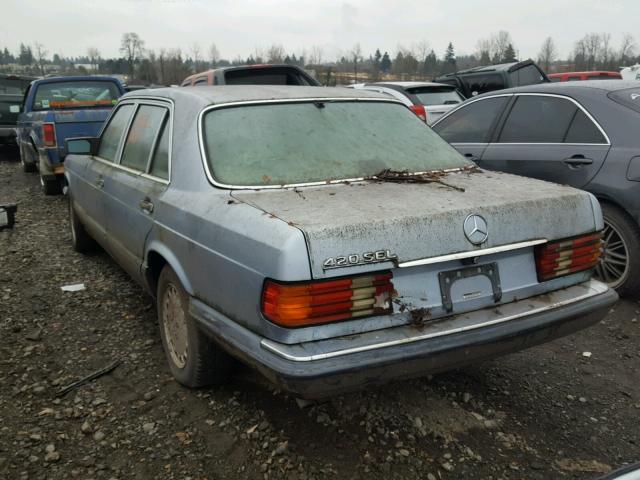 WDBCA35E3MA588815 - 1991 MERCEDES-BENZ 420 SEL BLUE photo 3