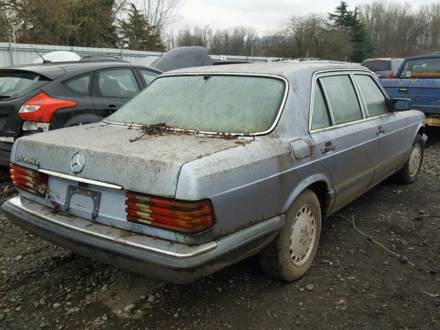 WDBCA35E3MA588815 - 1991 MERCEDES-BENZ 420 SEL BLUE photo 4