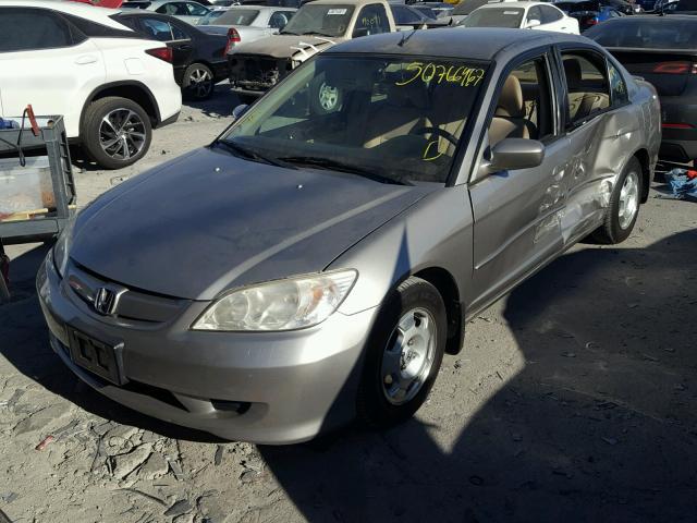 JHMES96605S009419 - 2005 HONDA CIVIC HYBR TAN photo 2