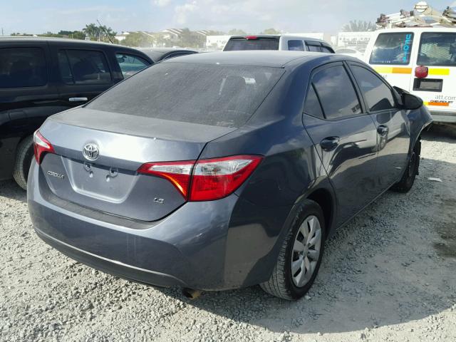 2T1BURHE0EC098266 - 2014 TOYOTA COROLLA L GRAY photo 4