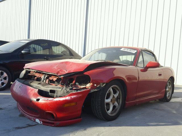 JM1NB3534Y0143310 - 2000 MAZDA MX-5 MIATA RED photo 2