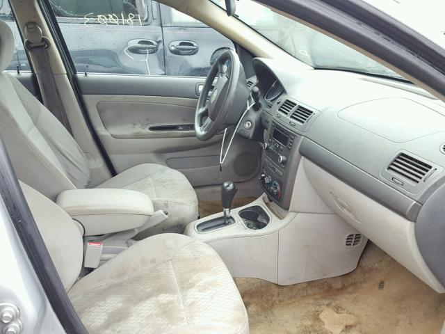 1G1AL55F767844048 - 2006 CHEVROLET COBALT LT SILVER photo 5