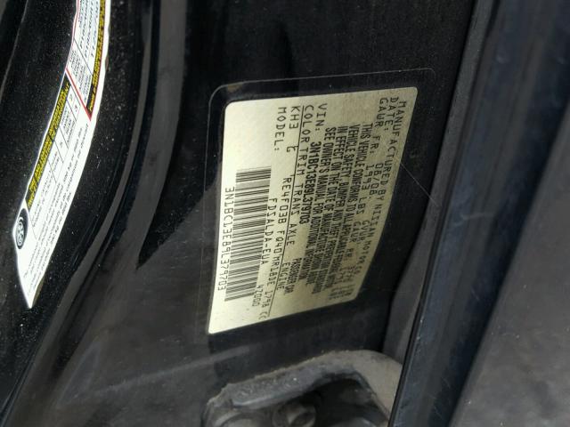 3N1BC13E89L379703 - 2009 NISSAN VERSA S BLACK photo 10