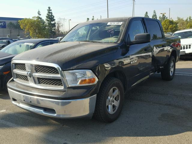 1D3HB13P29S742906 - 2009 DODGE RAM 1500 BLACK photo 2