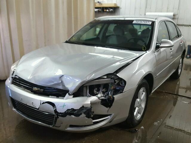 2G1WT55N389247431 - 2008 CHEVROLET IMPALA LT SILVER photo 2