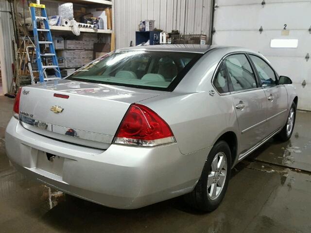 2G1WT55N389247431 - 2008 CHEVROLET IMPALA LT SILVER photo 4