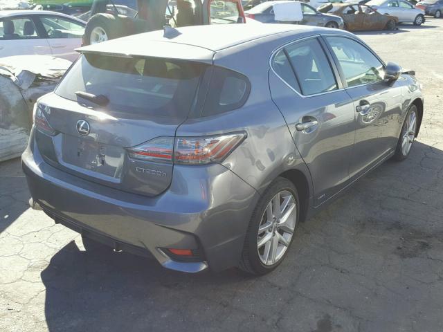 JTHKD5BH1F2231174 - 2015 LEXUS CT 200 SILVER photo 4