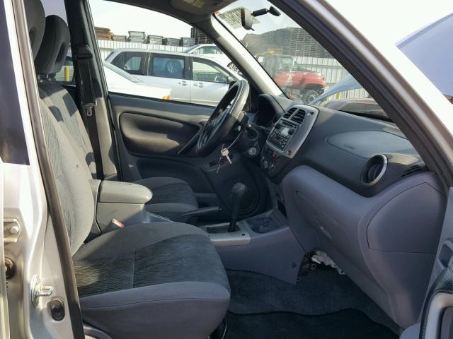 JTEHH20VX10118007 - 2001 TOYOTA RAV4 SILVER photo 5