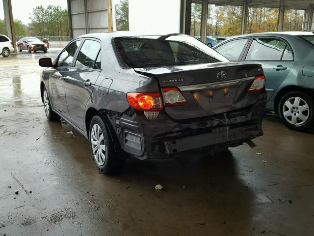 2T1BU4EE0CC837480 - 2012 TOYOTA COROLLA BA GRAY photo 3