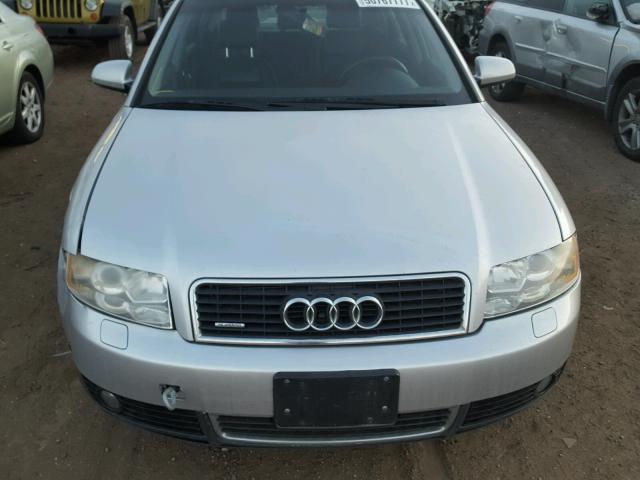 WAULC68E53A341266 - 2003 AUDI A4 1.8T QU SILVER photo 7