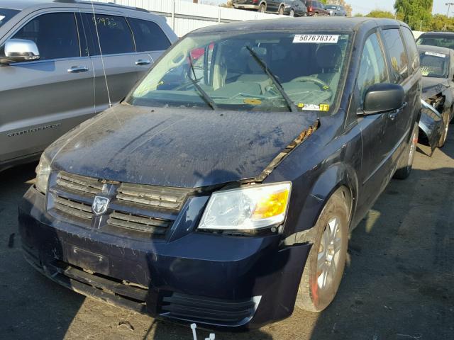 1D8HN44E39B513599 - 2009 DODGE GRAND CARA BLUE photo 2