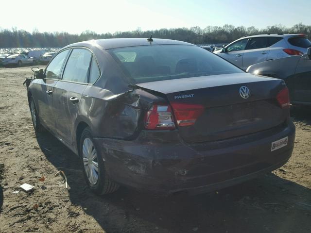 1VWAT7A37EC084284 - 2014 VOLKSWAGEN PASSAT S Շագանակագույն լուսանկար 3