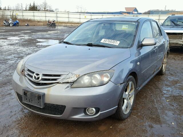 JM1BK343441111501 - 2004 MAZDA 3 HATCHBAC GRAY photo 2