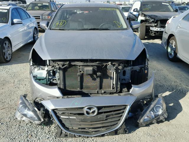 JM1BM1L73F1254560 - 2015 MAZDA 3 TOURING GRAY photo 9