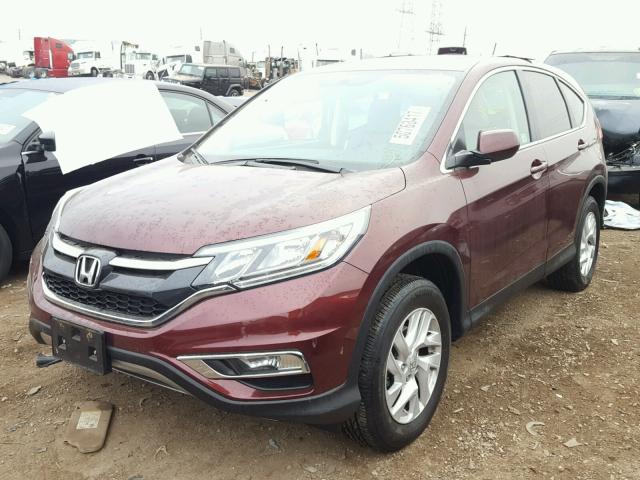 2HKRM4H58FH699098 - 2015 HONDA CR-V EX BURGUNDY photo 2