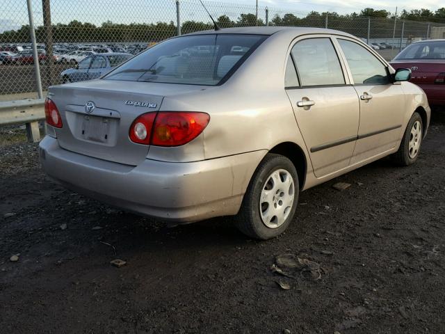 1NXBR32E33Z000141 - 2003 TOYOTA COROLLA CE TAN photo 4