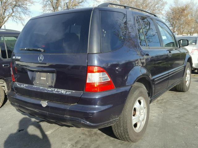 4JGAB57EX4A471405 - 2004 MERCEDES-BENZ ML 350 BLUE photo 4
