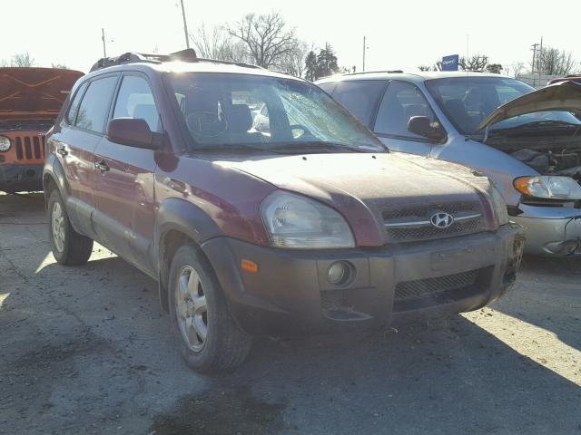 KM8JN12D05U181091 - 2005 HYUNDAI TUCSON GLS MAROON photo 1