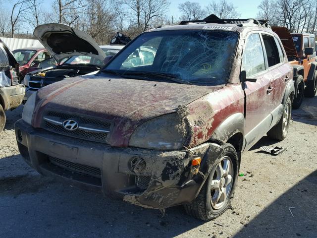 KM8JN12D05U181091 - 2005 HYUNDAI TUCSON GLS MAROON photo 9