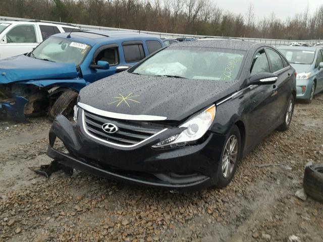 5NPEB4AC0EH930751 - 2014 HYUNDAI SONATA GLS BLACK photo 2