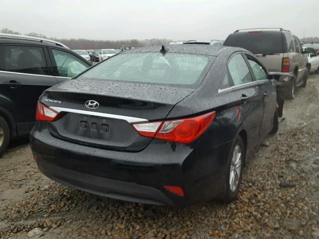 5NPEB4AC0EH930751 - 2014 HYUNDAI SONATA GLS BLACK photo 4