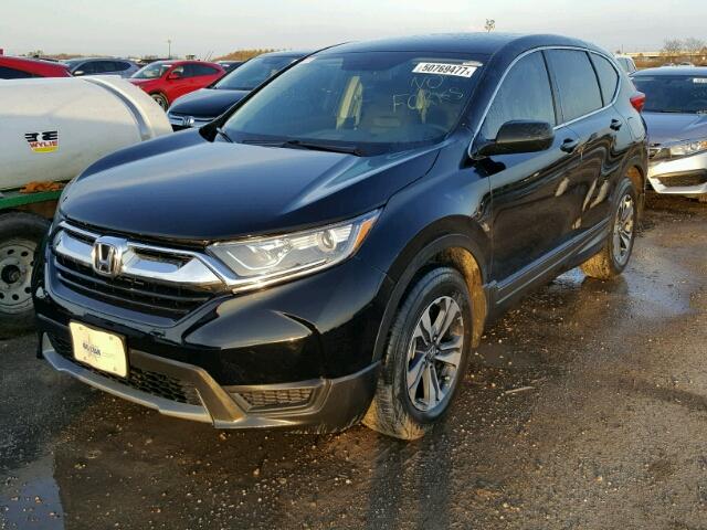 7FARW5H31HE005100 - 2017 HONDA CR-V LX BLACK photo 2