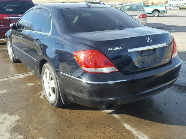 JH4KB165X6C001545 - 2006 ACURA RL BLACK photo 3