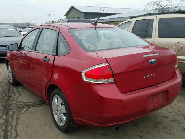 1FAHP3EN8BW125810 - 2011 FORD FOCUS S RED photo 3