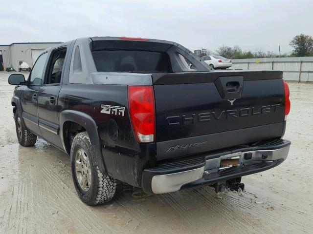 3GNEC13T93G259411 - 2003 CHEVROLET AVALANCHE BLACK photo 3