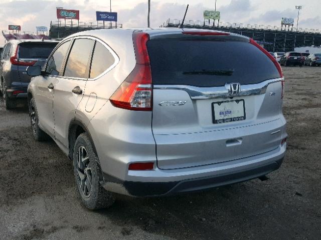 5J6RM3H40GL026668 - 2016 HONDA CR-V SE SILVER photo 3