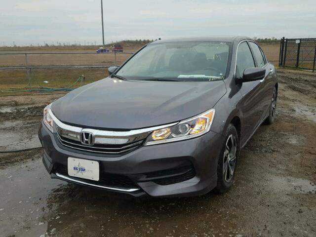 1HGCR2F36HA228401 - 2017 HONDA ACCORD LX GRAY photo 2