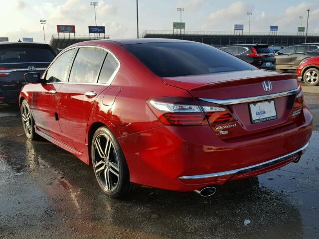 1HGCR2F10HA257598 - 2017 HONDA ACCORD SPO RED photo 3