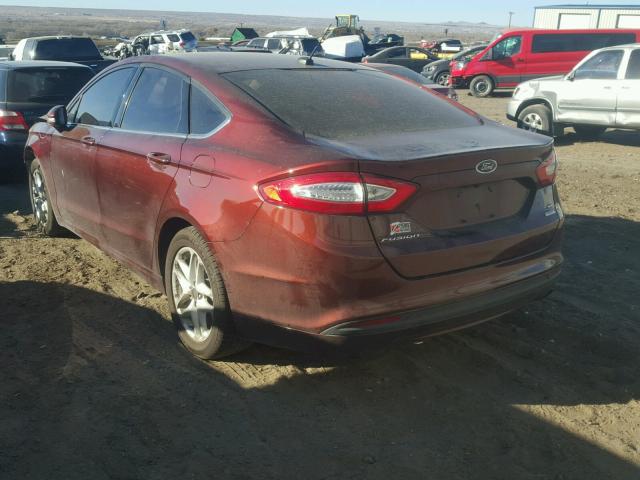 3FA6P0HD5FR207057 - 2015 FORD FUSION SE BURGUNDY photo 3