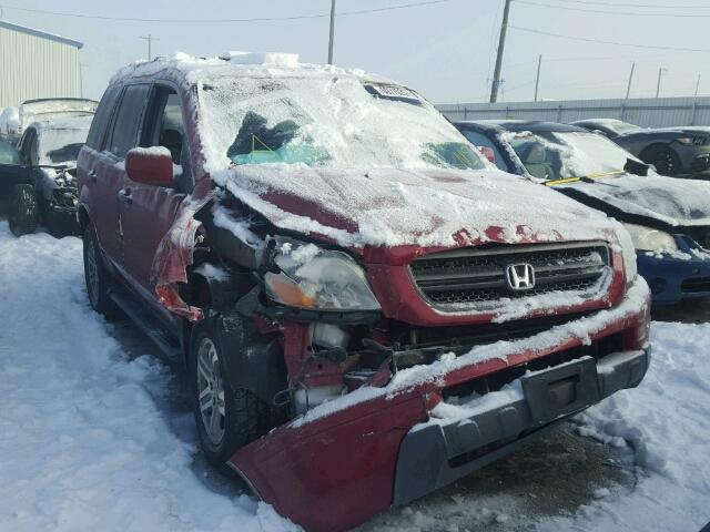 2HKYF18563H580790 - 2003 HONDA PILOT EXL RED photo 1