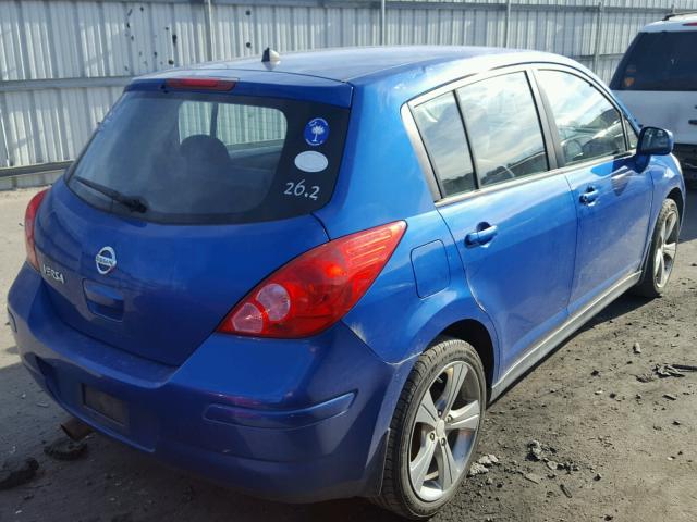 3N1BC13E57L399601 - 2007 NISSAN VERSA S BLUE photo 4