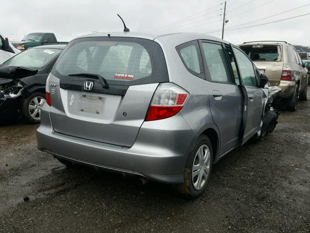 JHMGE872X9S037725 - 2009 HONDA FIT GRAY photo 4