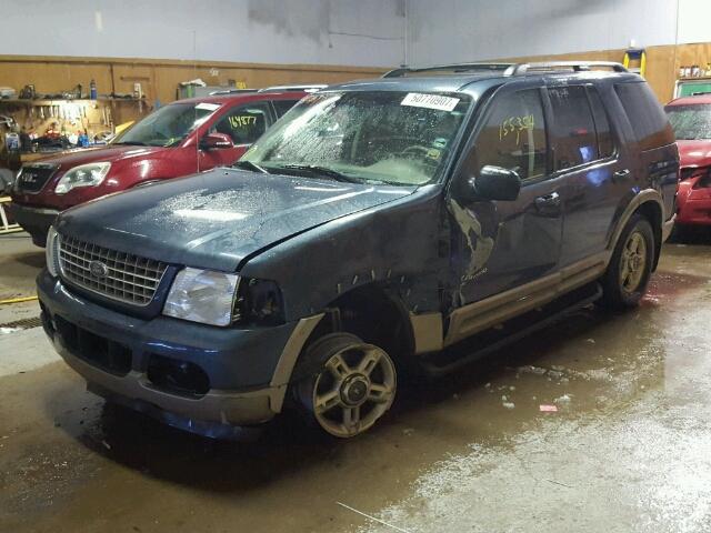 1FMZU74W72ZA95847 - 2002 FORD EXPLORER E BLUE photo 2