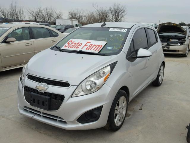 KL8CD6S97DC548221 - 2013 CHEVROLET SPARK 1LT SILVER photo 2