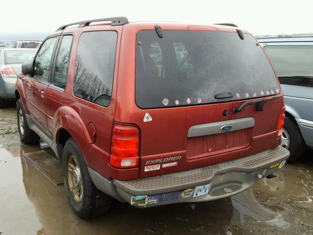 1FMYU70EX1UC67440 - 2001 FORD EXPLORER S 红色 照片 3