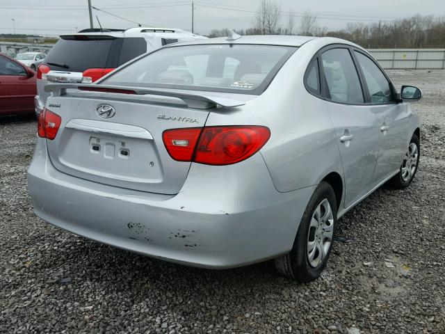 KMHDU4AD8AU047555 - 2010 HYUNDAI ELANTRA BL SILVER photo 4