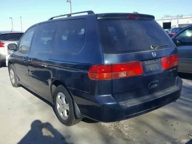 2HKRL1863YH519152 - 2000 HONDA ODYSSEY EX BLUE photo 3