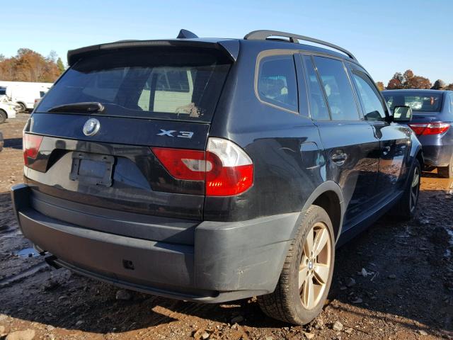 WBXPA73474WC38990 - 2004 BMW X3 2.5I BLACK photo 4