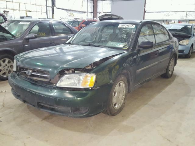 4S3BE635327215466 - 2002 SUBARU LEGACY L GREEN photo 2