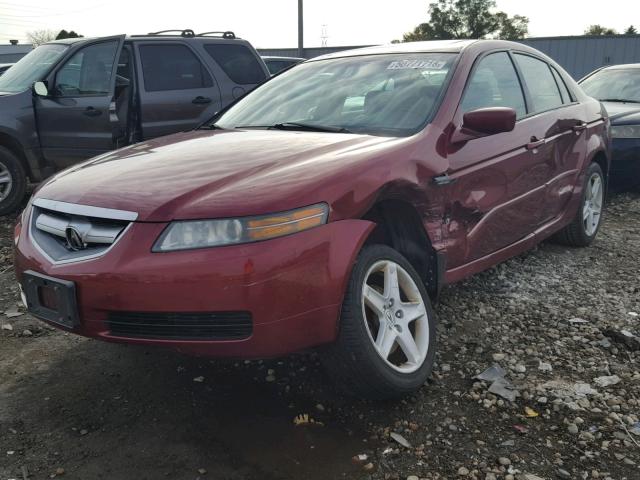 19UUA66235A022085 - 2005 ACURA TL RED photo 2