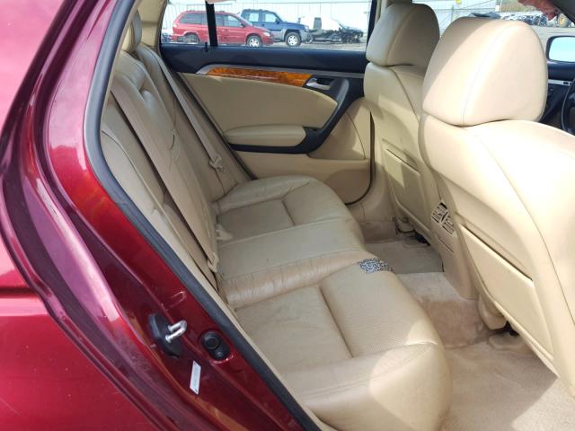 19UUA66235A022085 - 2005 ACURA TL RED photo 6